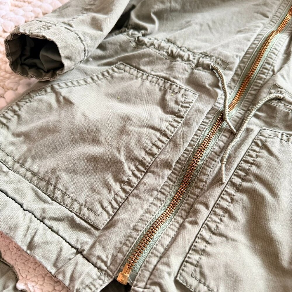 Oshkosh Toddler Sherpa Lined Army Green Winter Jacket 4T - Picture 3 of 6